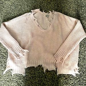 Pink V-Neck Sweater